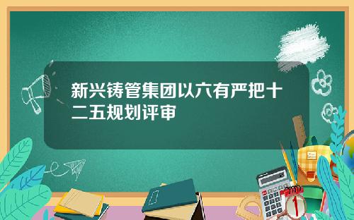 新兴铸管集团以六有严把十二五规划评审