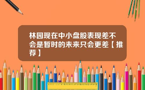 林园现在中小盘股表现差不会是暂时的未来只会更差【推荐】