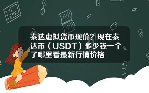 泰达虚拟货币现价？现在泰达币（USDT）多少钱一个了哪里看最新行情价格
