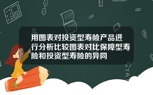 用图表对投资型寿险产品进行分析比较图表对比保障型寿险和投资型寿险的异同