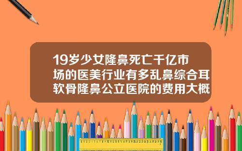 19岁少女隆鼻死亡千亿市场的医美行业有多乱鼻综合耳软骨隆鼻公立医院的费用大概多少