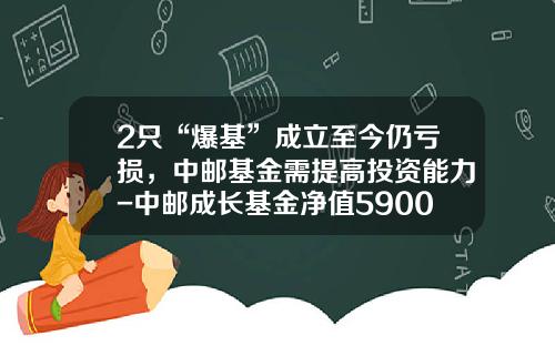 2只“爆基”成立至今仍亏损，中邮基金需提高投资能力-中邮成长基金净值590002今日净值