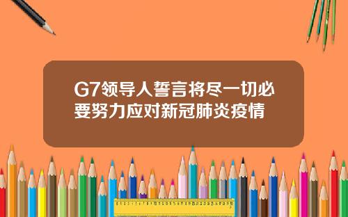 G7领导人誓言将尽一切必要努力应对新冠肺炎疫情