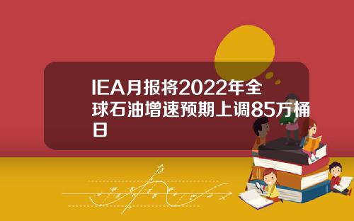 IEA月报将2022年全球石油增速预期上调85万桶日