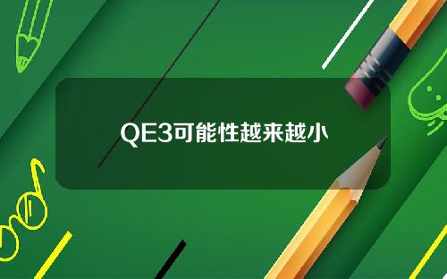 QE3可能性越来越小