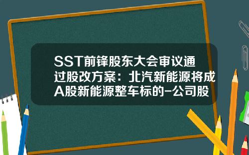 SST前锋股东大会审议通过股改方案：北汽新能源将成A股新能源整车标的-公司股改方案【新闻】.