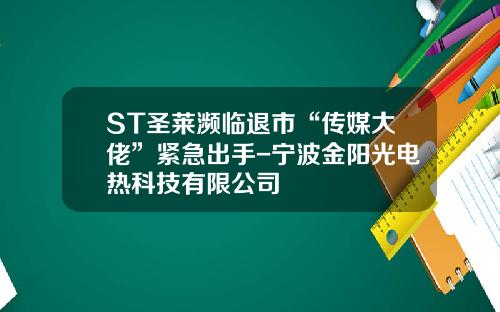 ST圣莱濒临退市“传媒大佬”紧急出手-宁波金阳光电热科技有限公司