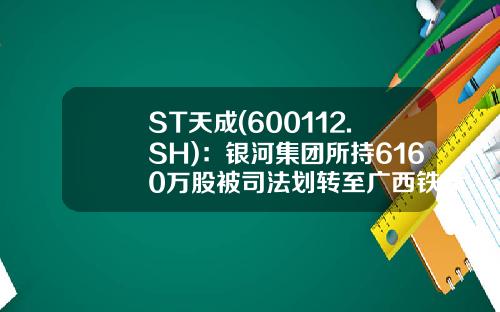 ST天成(600112.SH)：银河集团所持6160万股被司法划转至广西铁投-广西基金公司
