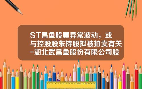 ST昌鱼股票异常波动，或与控股股东持股拟被拍卖有关-湖北武昌鱼股份有限公司股票代码