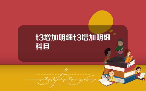 t3增加明细t3增加明细科目