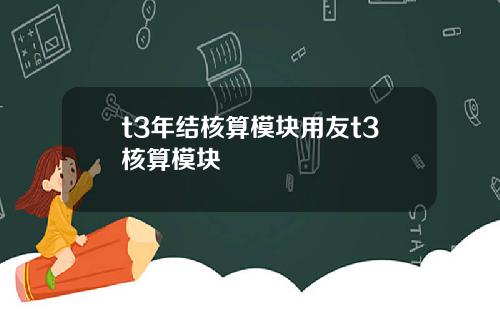 t3年结核算模块用友t3核算模块