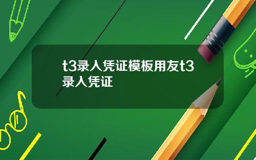 t3录入凭证模板用友t3录入凭证
