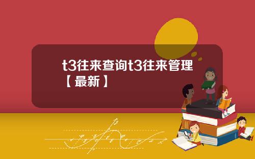 t3往来查询t3往来管理【最新】