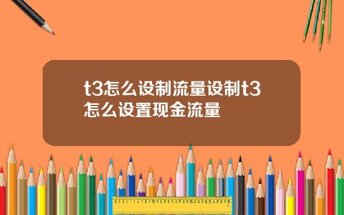 t3怎么设制流量设制t3怎么设置现金流量