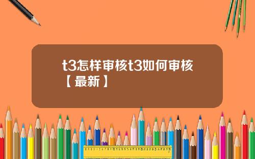 t3怎样审核t3如何审核【最新】
