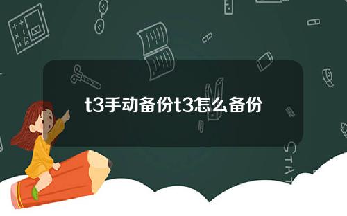 t3手动备份t3怎么备份