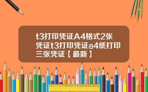 t3打印凭证A4格式2张凭证t3打印凭证a4纸打印三张凭证【最新】