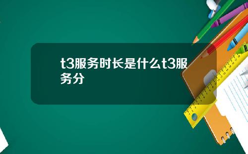 t3服务时长是什么t3服务分