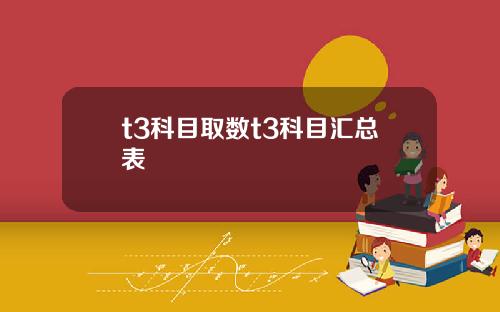 t3科目取数t3科目汇总表