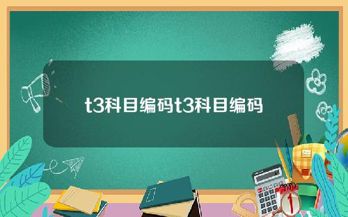 t3科目编码t3科目编码