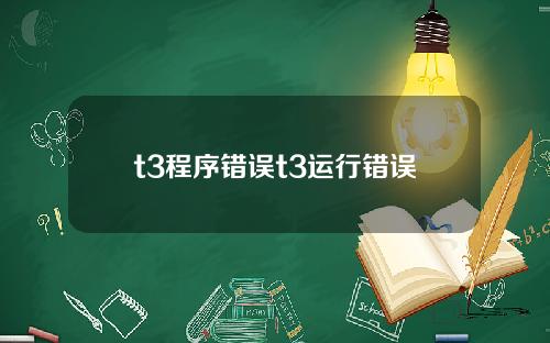t3程序错误t3运行错误