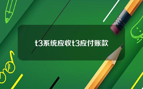 t3系统应收t3应付账款
