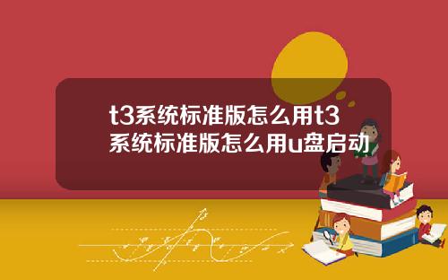 t3系统标准版怎么用t3系统标准版怎么用u盘启动