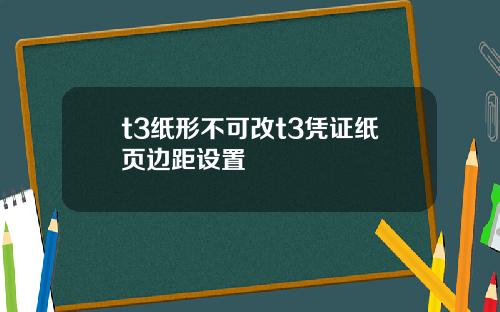 t3纸形不可改t3凭证纸页边距设置