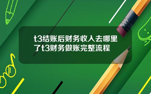 t3结账后财务收入去哪里了t3财务做账完整流程