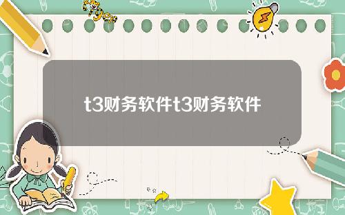 t3财务软件t3财务软件