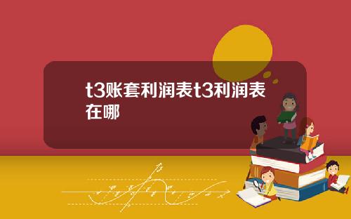 t3账套利润表t3利润表在哪