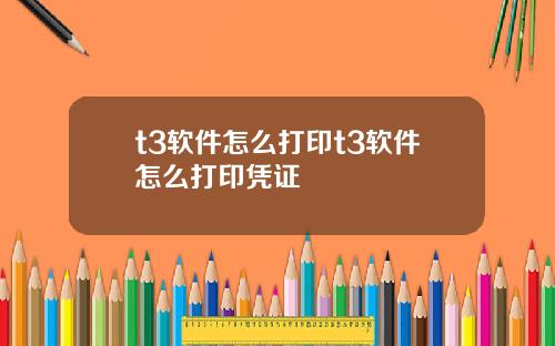 t3软件怎么打印t3软件怎么打印凭证