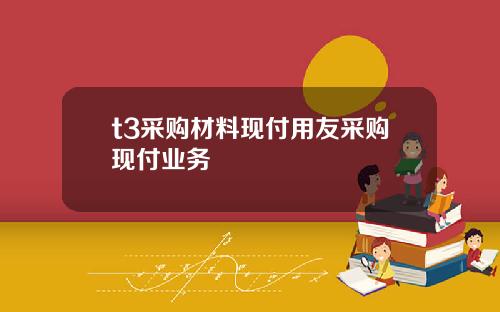 t3采购材料现付用友采购现付业务