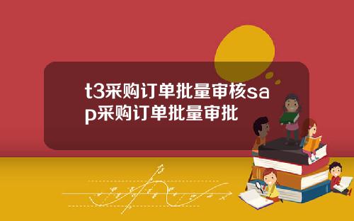 t3采购订单批量审核sap采购订单批量审批