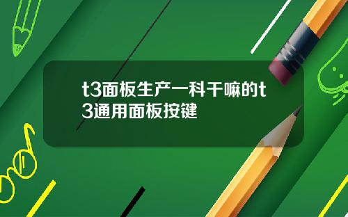 t3面板生产一科干嘛的t3通用面板按键