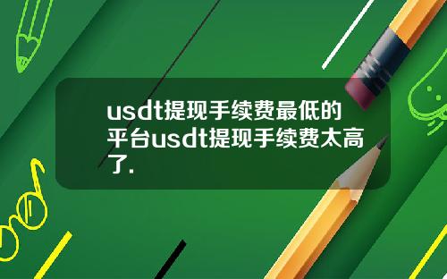 usdt提现手续费最低的平台usdt提现手续费太高了.