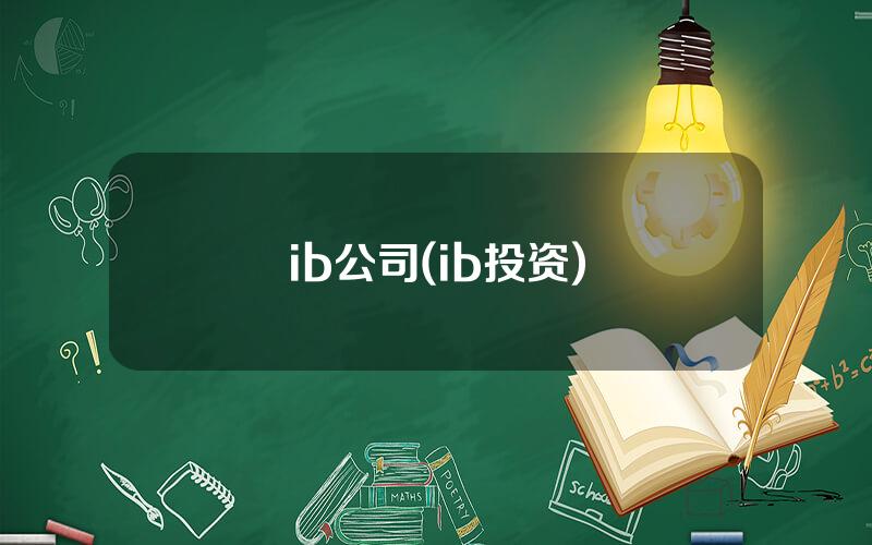 ib公司(ib投资)