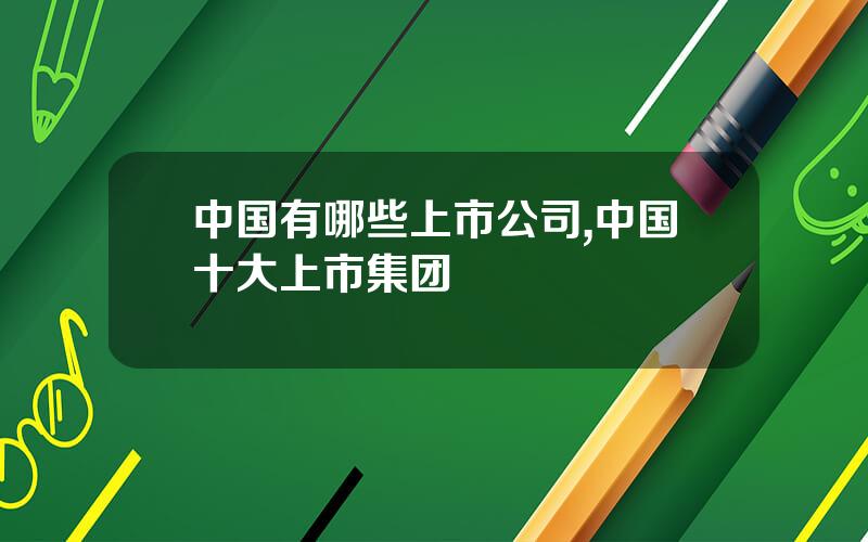 中国有哪些上市公司,中国十大上市集团