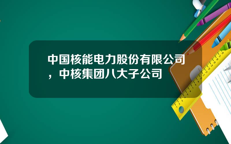 中国核能电力股份有限公司，中核集团八大子公司