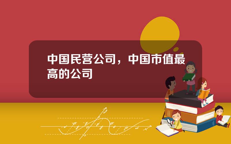 中国民营公司，中国市值最高的公司