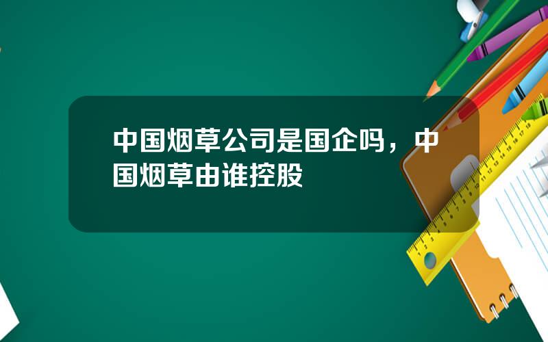 中国烟草公司是国企吗，中国烟草由谁控股