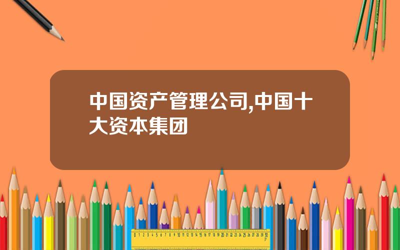 中国资产管理公司,中国十大资本集团