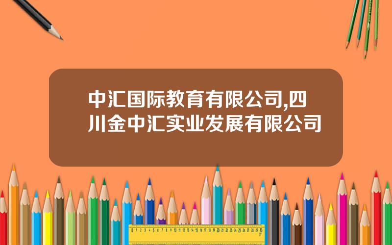 中汇国际教育有限公司,四川金中汇实业发展有限公司