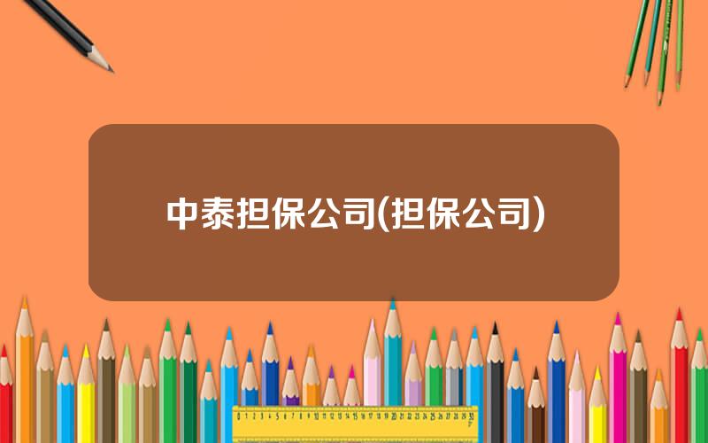 中泰担保公司(担保公司)