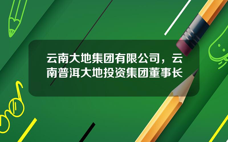 云南大地集团有限公司，云南普洱大地投资集团董事长