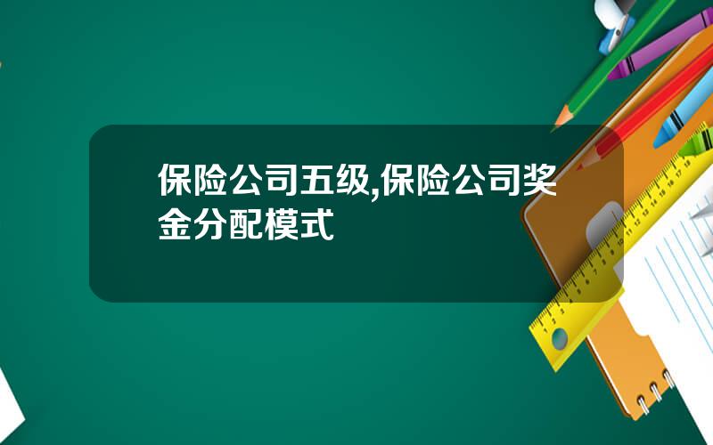 保险公司五级,保险公司奖金分配模式