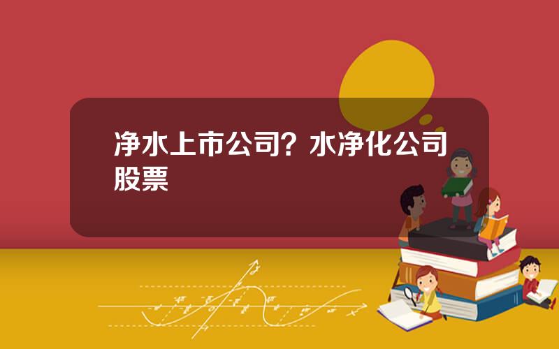 净水上市公司？水净化公司股票