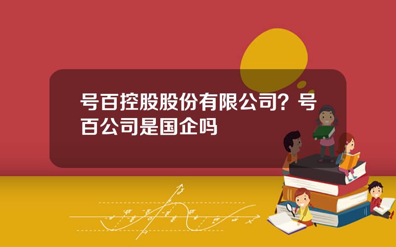 号百控股股份有限公司？号百公司是国企吗
