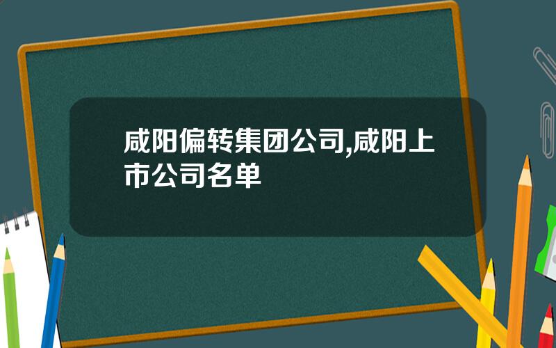 咸阳偏转集团公司,咸阳上市公司名单