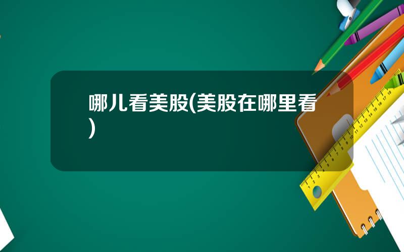 哪儿看美股(美股在哪里看)